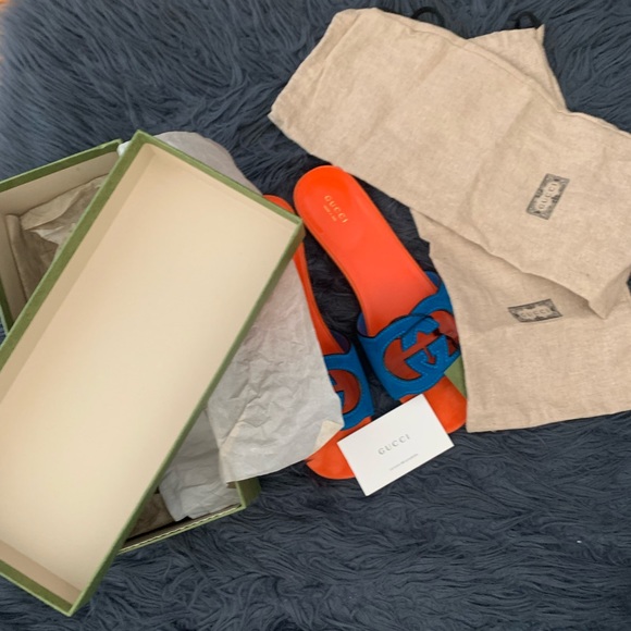 NWT Gucci women’s interlocking G cutout sandals - Picture 14 of 14